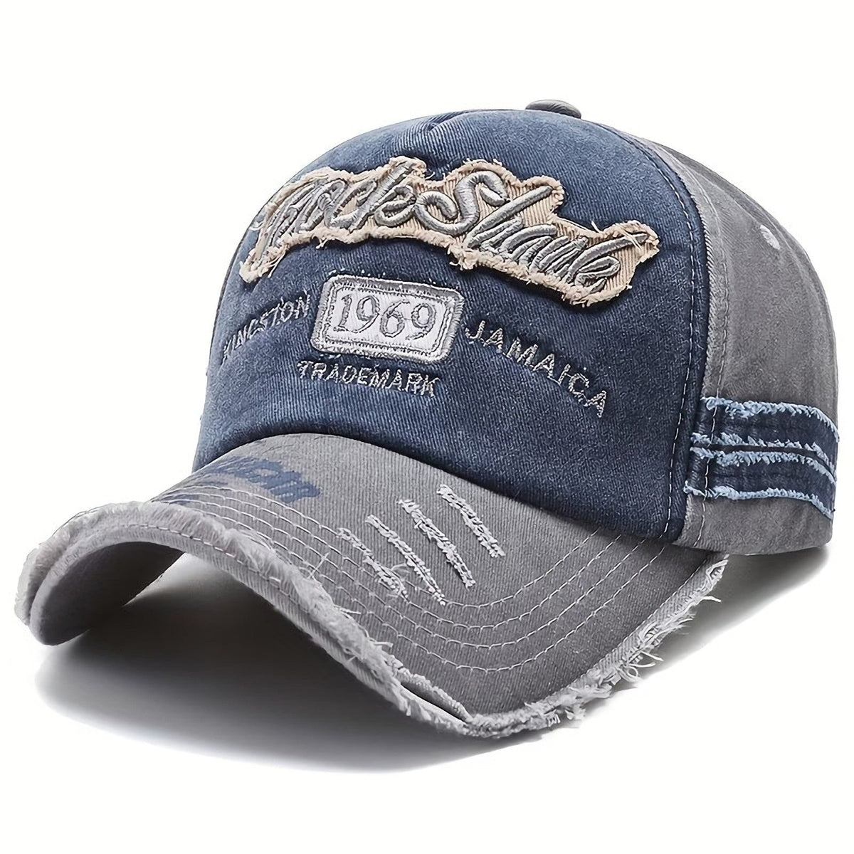 Rock Shark 1969 Vintage Basecap in Blau-Grau