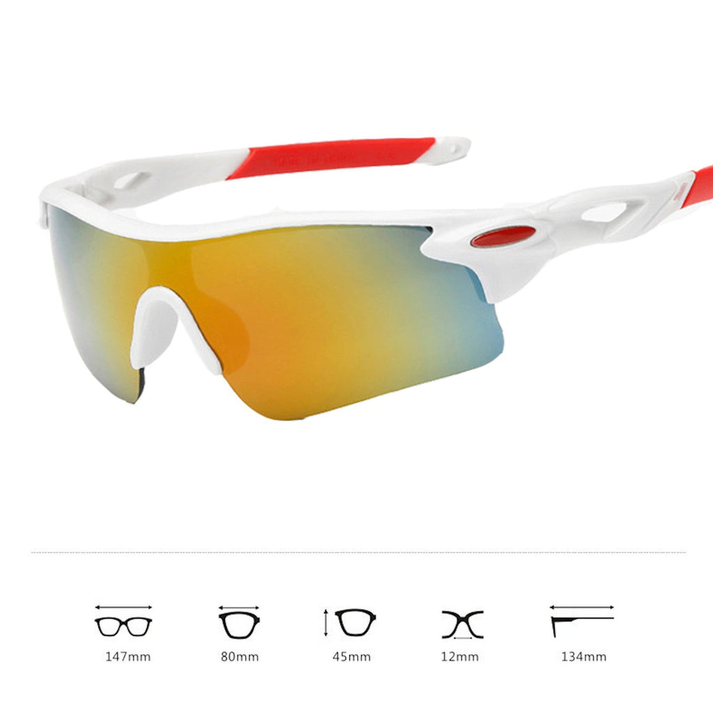 Weiße polarisierte Sport-Sonnenbrille X1