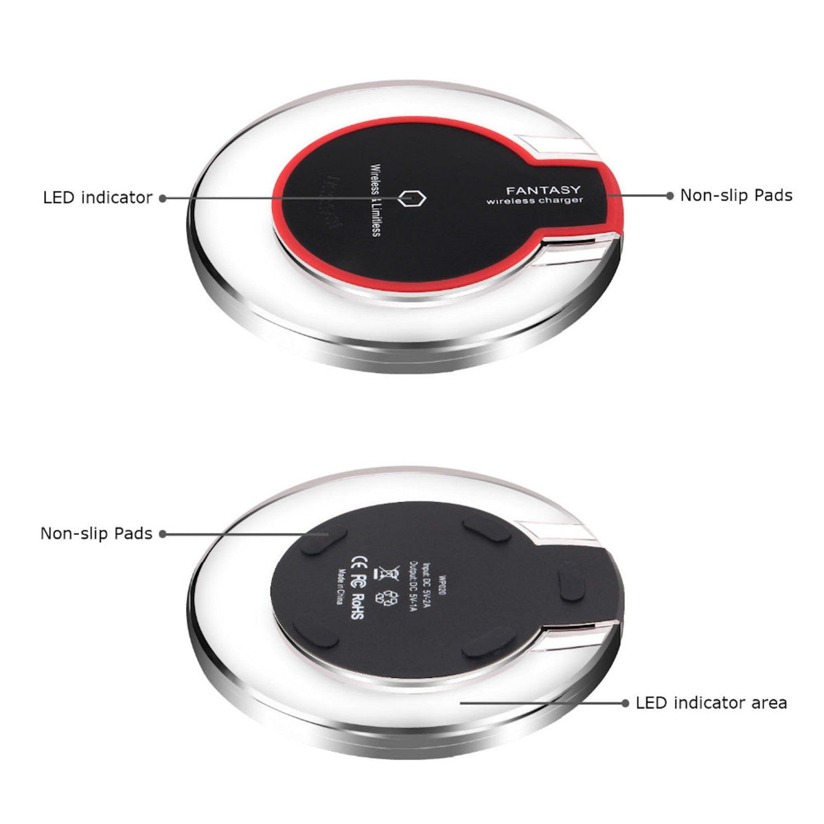 Kompakte Qi Wireless Charger Ladestation