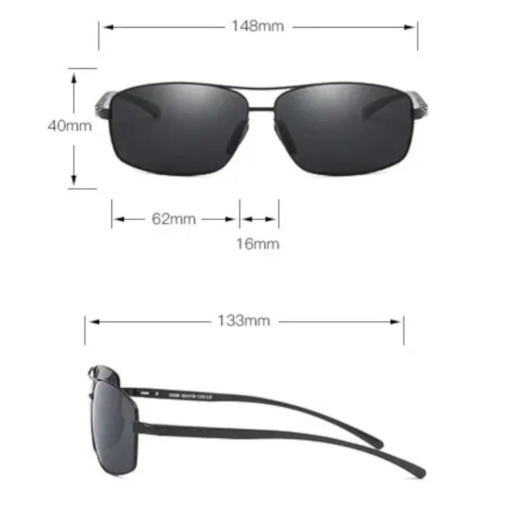 Gunmetal Piloten-Sonnenbrille aus Aluminium-Magnesium