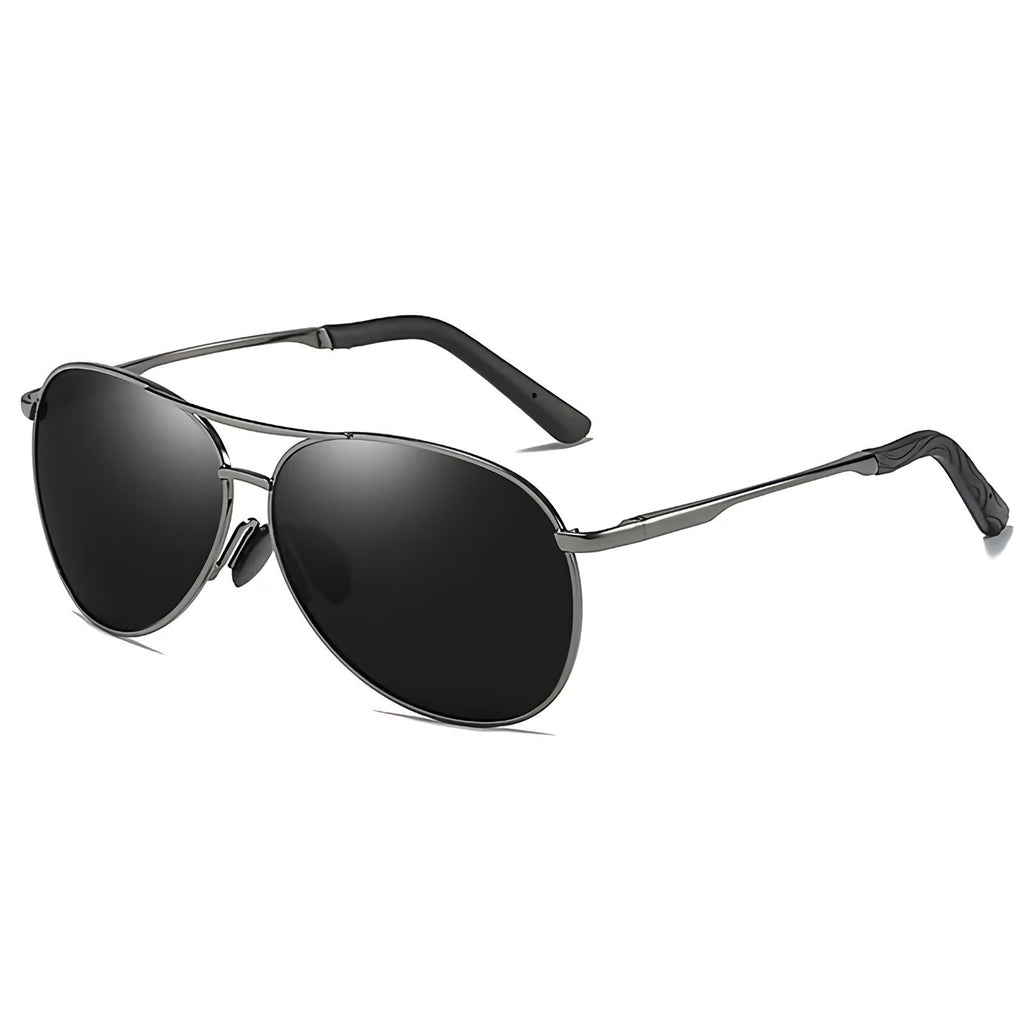 Schwarz-rot-goldene Piloten-Sonnenbrille