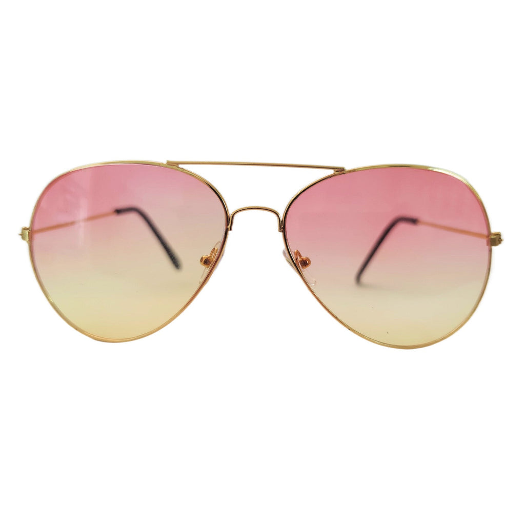 Rot-gelbe Fashion Piloten-Sonnenbrille