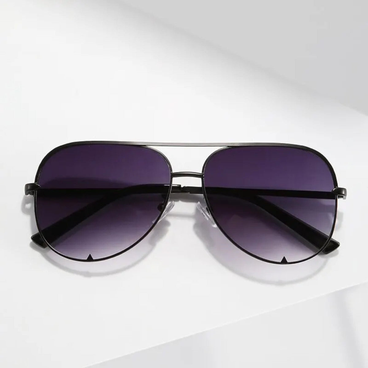 Große Piloten-Sonnenbrille in Gunmetal