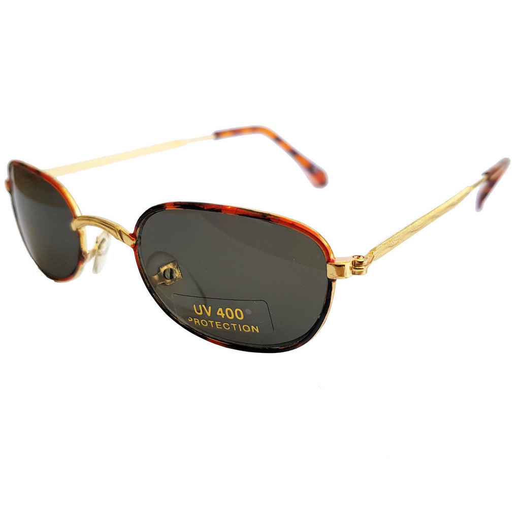 Kleine Gold-Braun-Schwarze Damen- und Kinder-Sonnenbrille