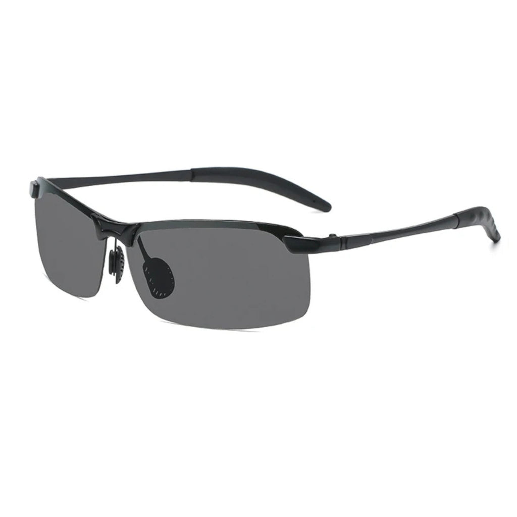 Schwarze photochrome Matrix-Sonnenbrille
