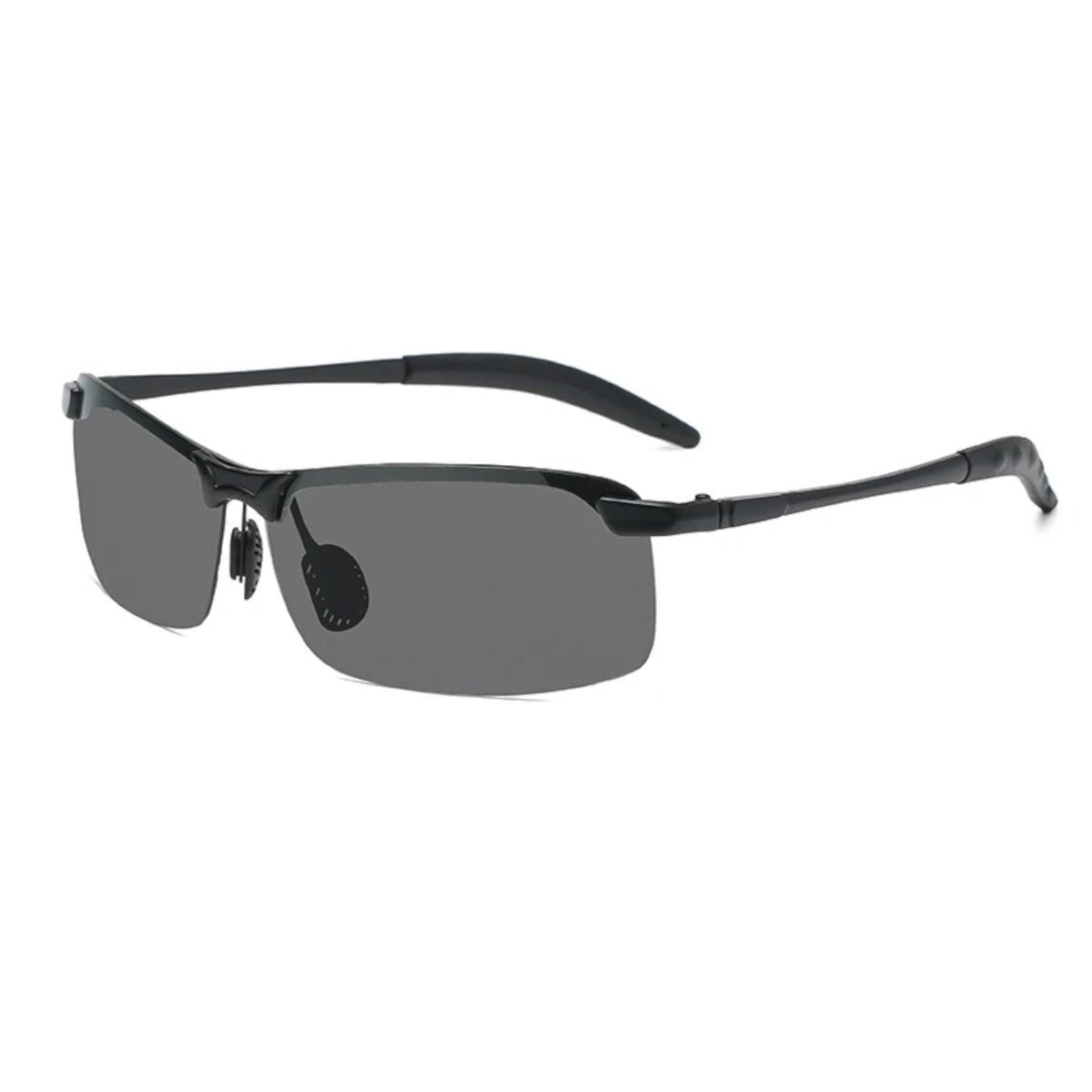 Schwarze photochrome Matrix-Sonnenbrille