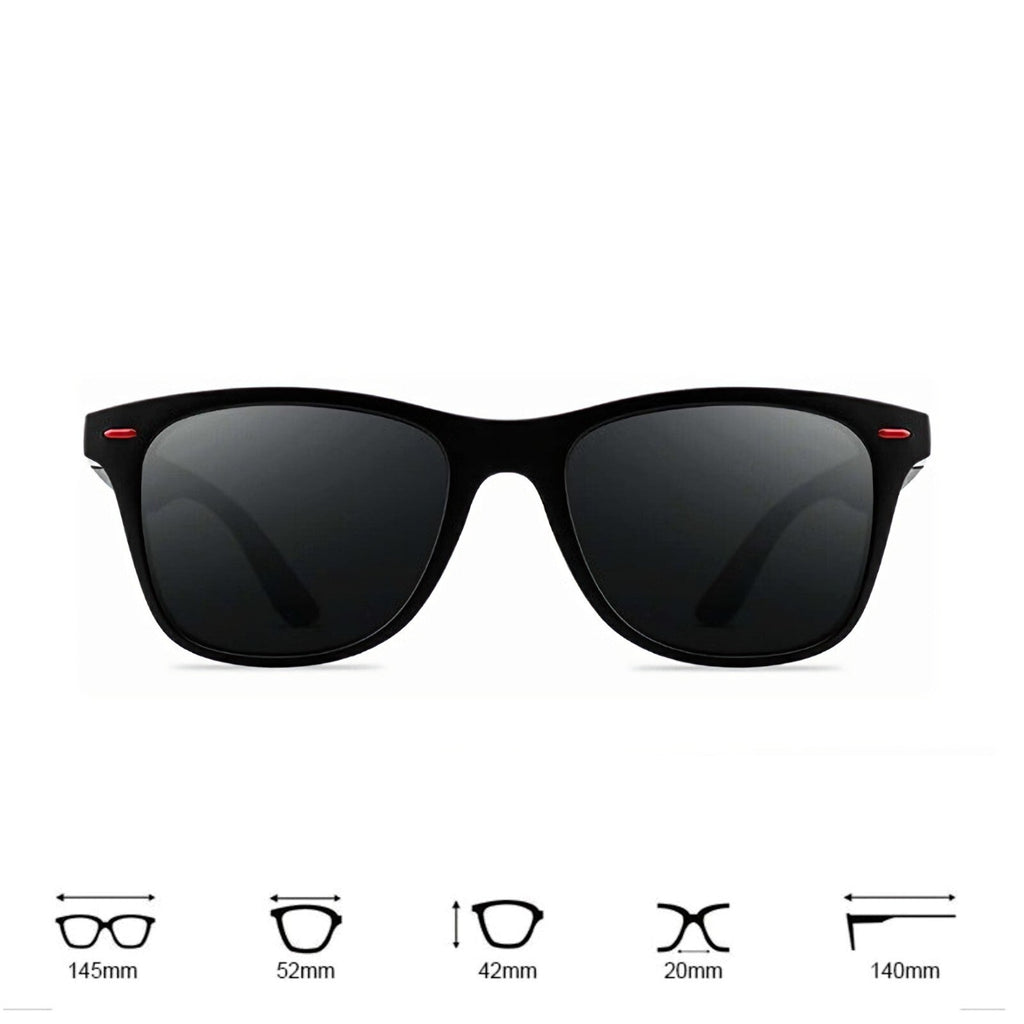 Mattschwarze polarisierte Blues-Brothers-Sonnenbrille