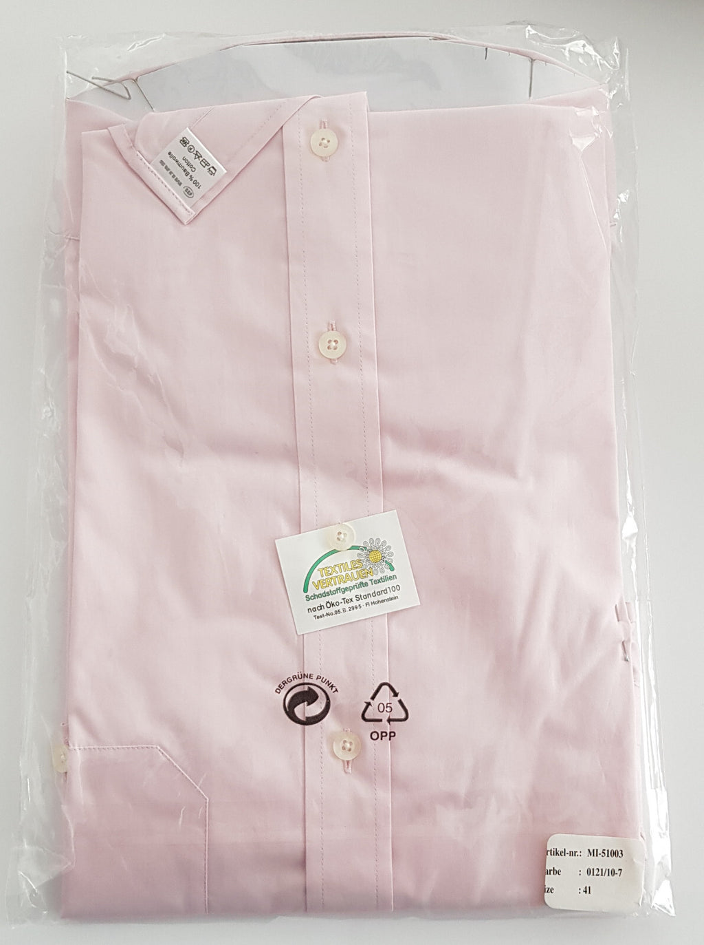 Original Mijas Herren Business Hemd Kent Langarm Rosa Regular Gr. 41 - 3KShop.de