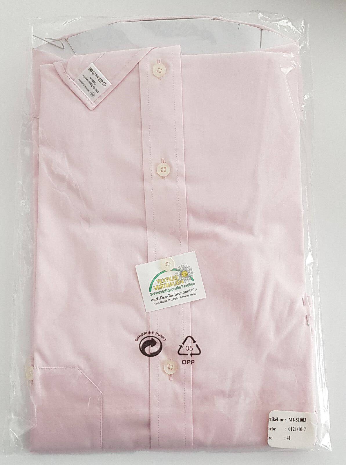 Original Mijas Herren Business Hemd Kent Langarm Rosa Regular Gr. 41 - 3KShop.de