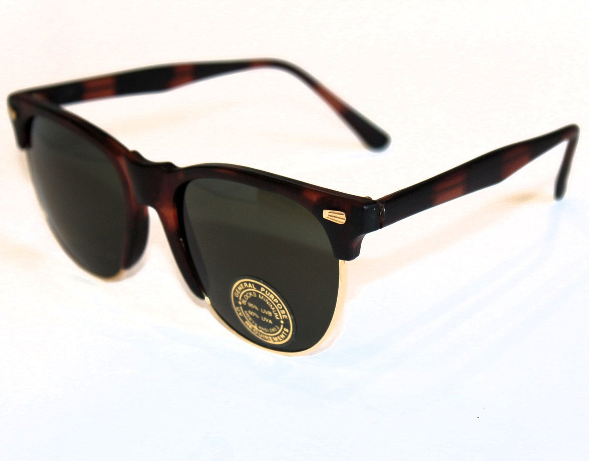 Mattbraune Vintage-Retro-Sonnenbrille im Unisex-Design