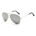 Silberne verspiegelte Piloten-Sonnenbrille