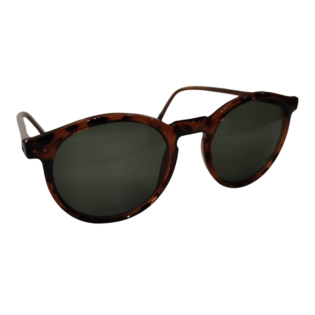 Braune Damen-Sonnenbrille im Tigerlook mit grauen Gläsern