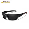 Schwarze 3K Fashion 768 Biker-Sonnenbrille aus TR90
