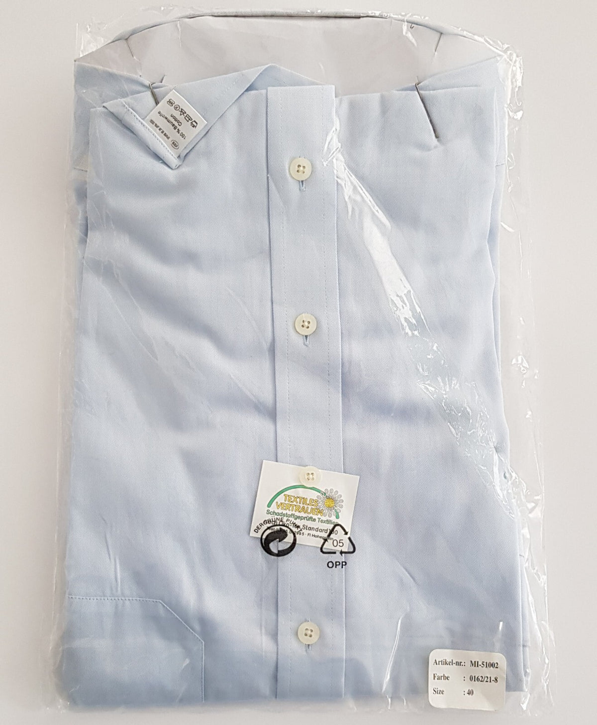 Original Mijas Herren Business Hemd Kent Langarm Blau Regular Gr. 40 - 3KShop.de