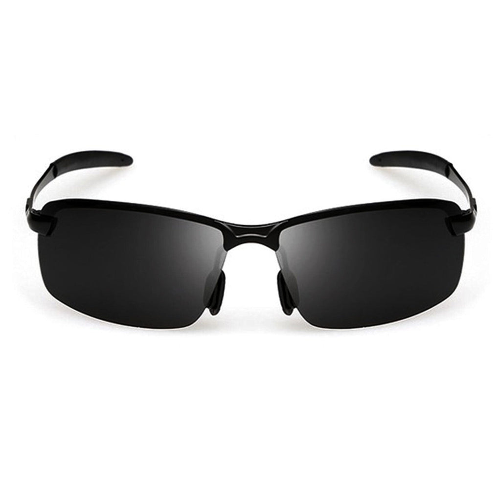 Schwarze Matrix-Sonnenbrille mit Farbwechsel