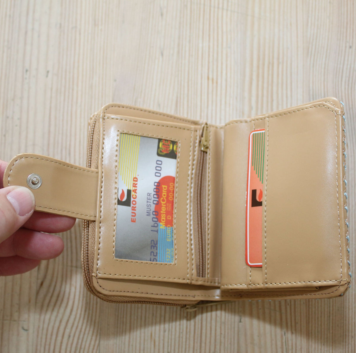 Portemonnaie Geldbörse Brieftasche Beige G2015B - 3KShop.de