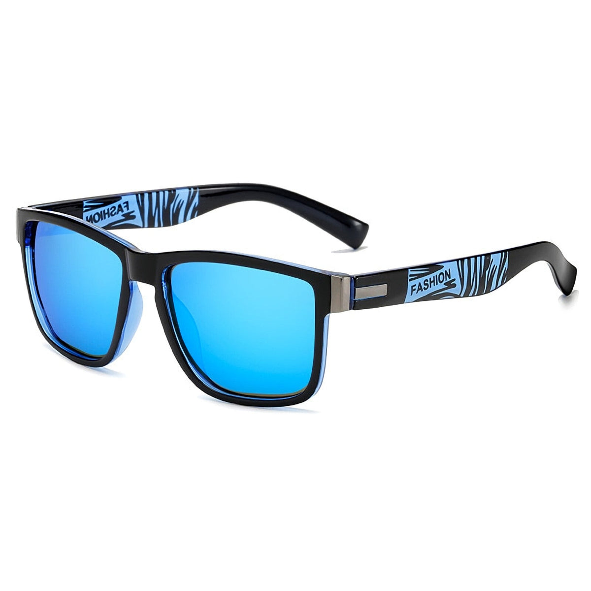 Schwarz-blaue polarisierte Sonnenbrille
