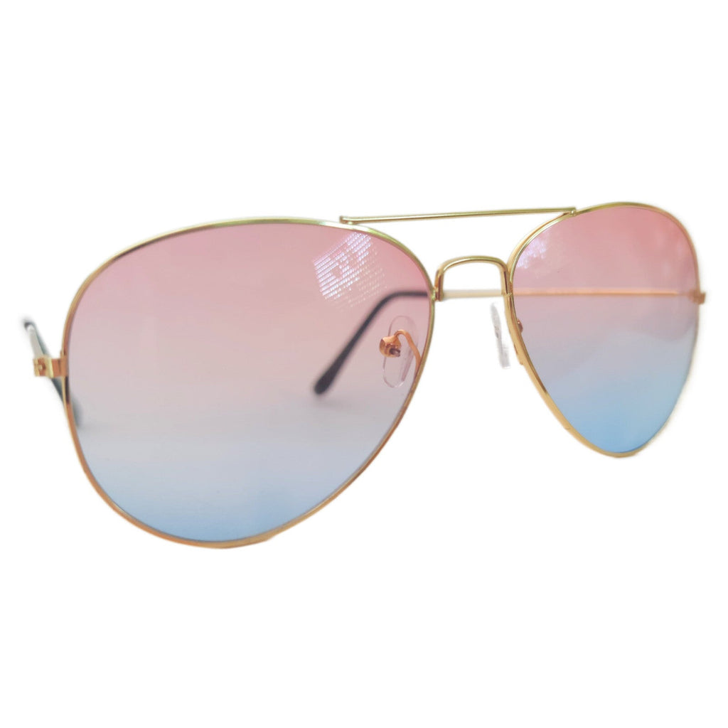 Rot-blaue Fashion Piloten-Sonnenbrille