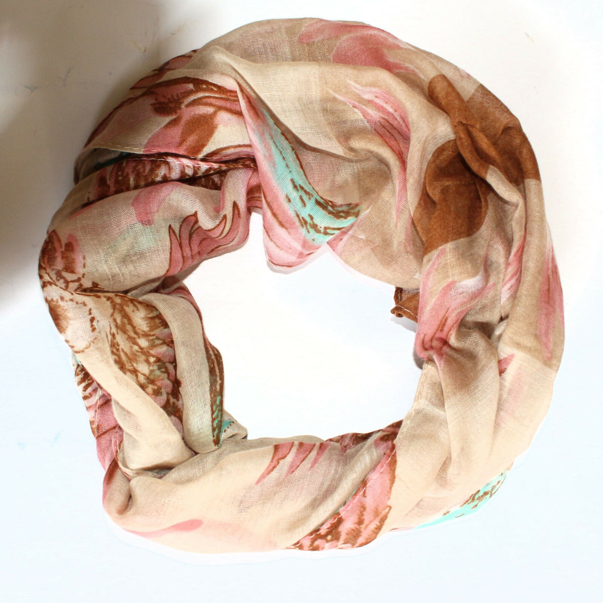 Wunderschoener Loop Schal Bunt, tolle Farbtöne von ManuMar MM2138 - 3KShop.de