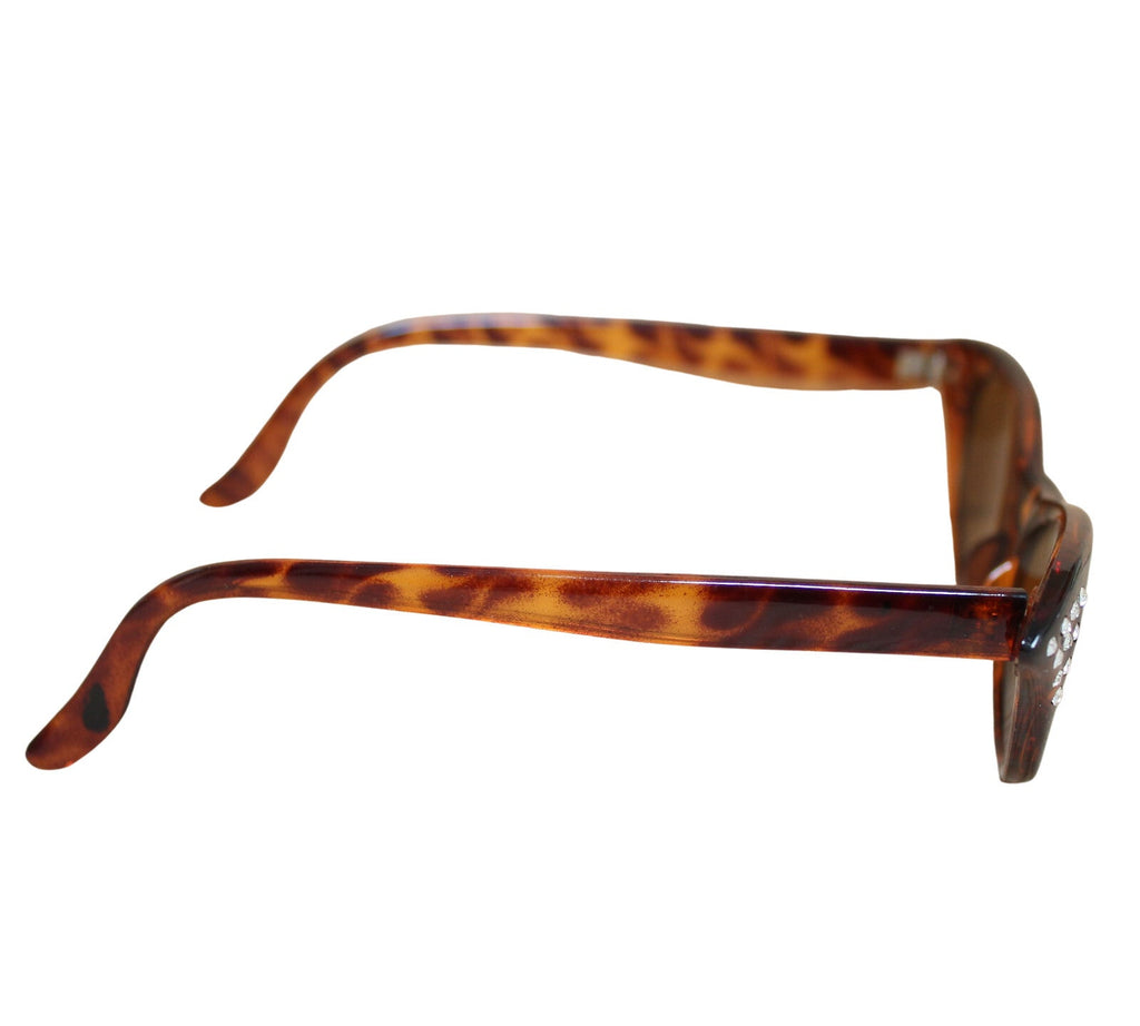 Braun getigerte Cat-Eye-Sonnenbrille
