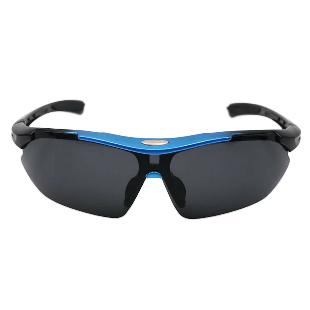 Schwarz-blaue polarisierte Sport-Sonnenbrille X4