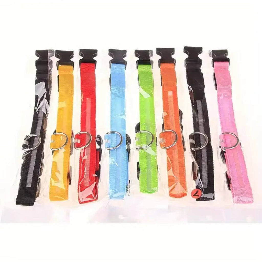 LED-Hundehalsband aus Nylon 45–58 cm