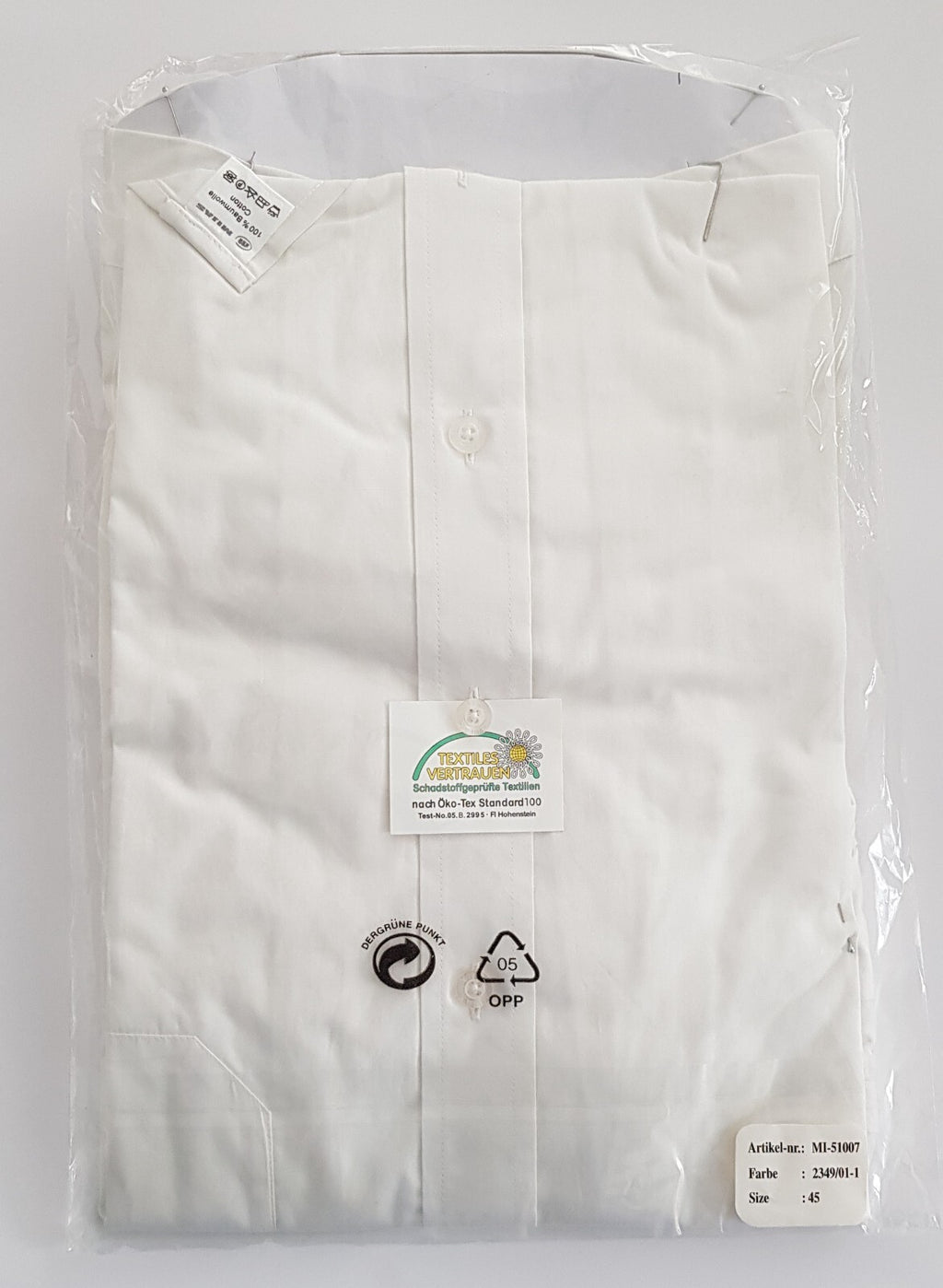 Original Mijas Herren Business Hemd New-Kent Langarm Weiss Slim-Fit Gr. 45 - 3KShop.de