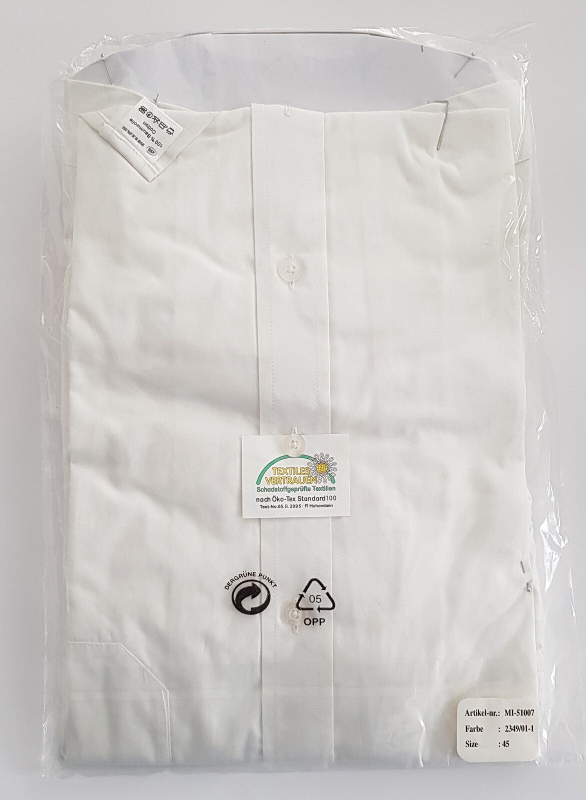 Original Mijas Herren Business Hemd New-Kent Langarm Weiss Slim-Fit Gr. 45 - 3KShop.de