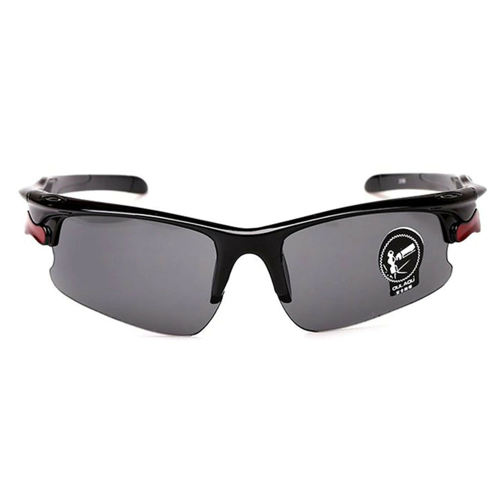 Schwarz-rote Sport-Sonnenbrille X5