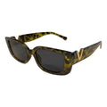Grün-schwarze Cat-Eye-V-Sonnenbrille