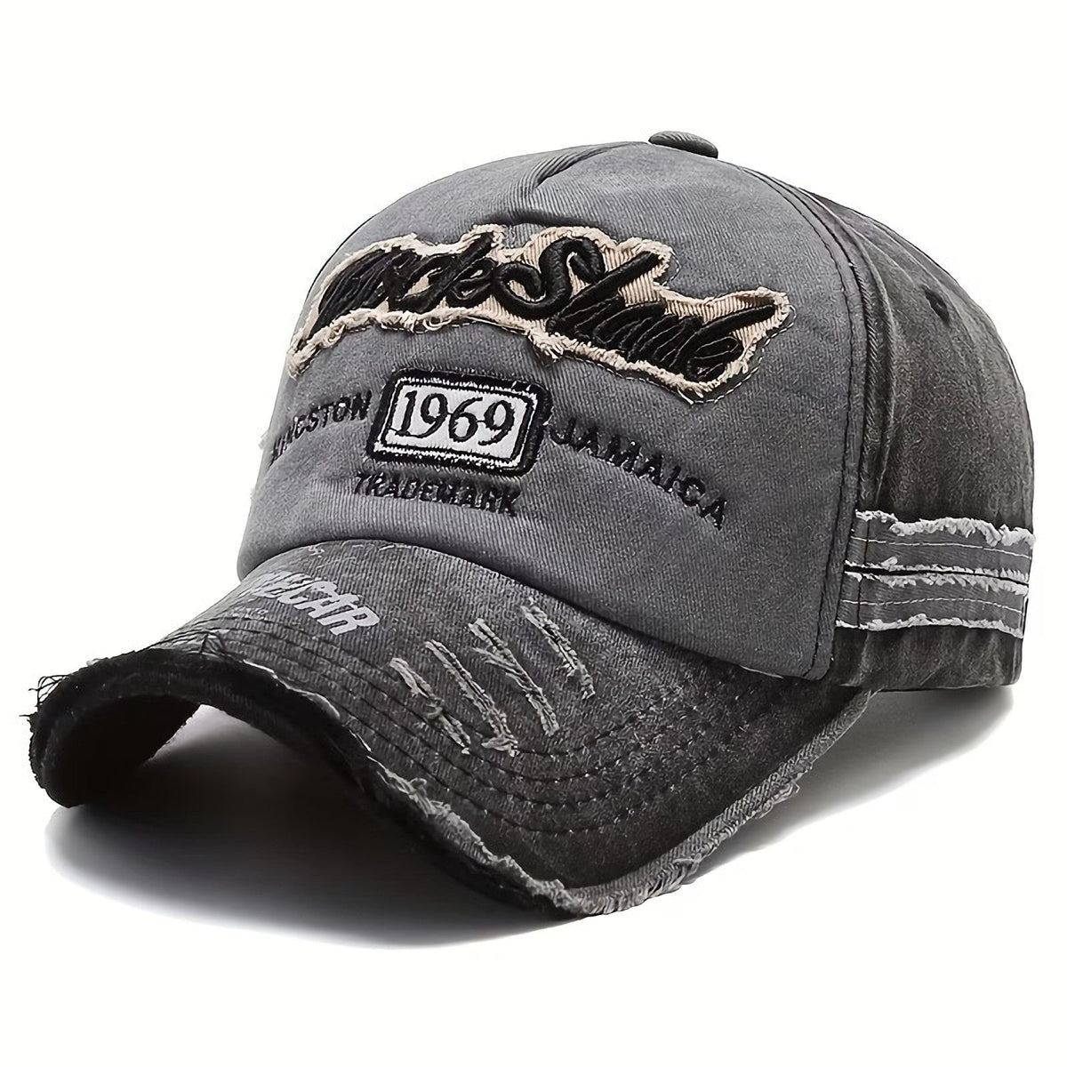Rock Shark 1969 Vintage Basecap in Schwarz-Grau