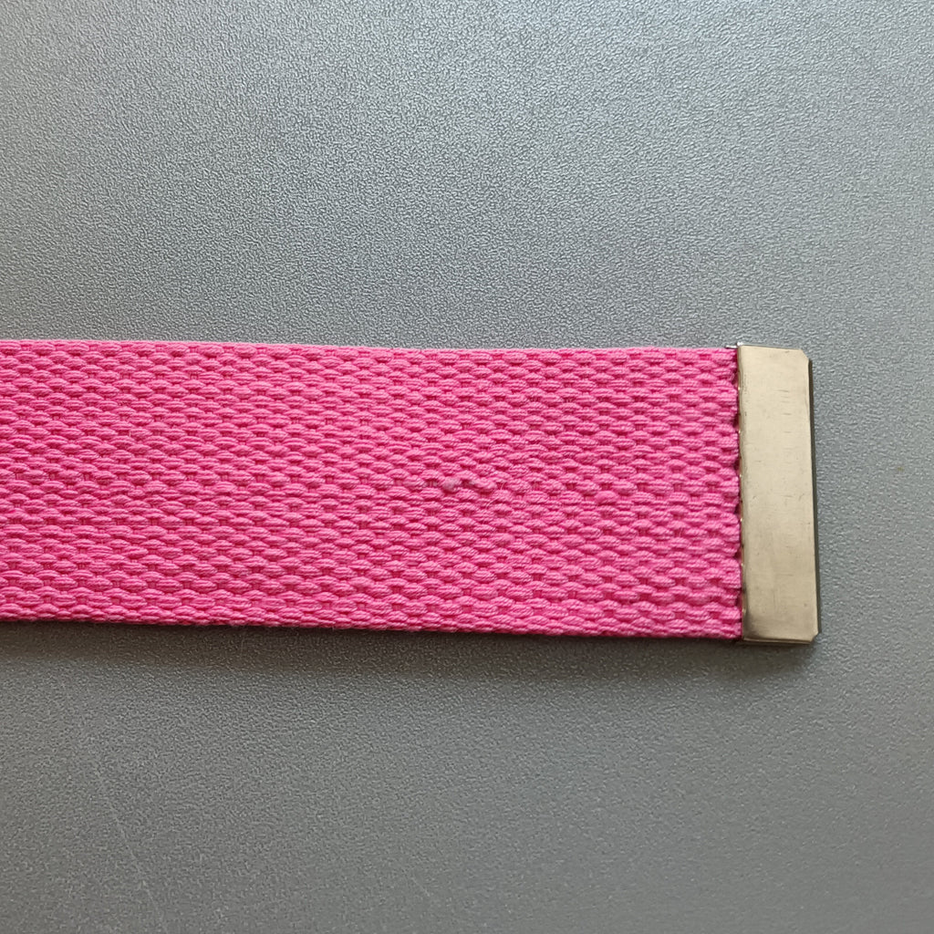 Neon Pink Gürtel Stoffgürtel 3,8 cm breit mit Chromschnalle ca. 100 cm lang - 3KShop.de