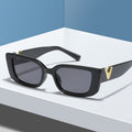Schwarze Cat-Eye-V-Sonnenbrille