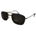 Gold-schwarze Piloten-Sonnenbrille im Porsche-Stil