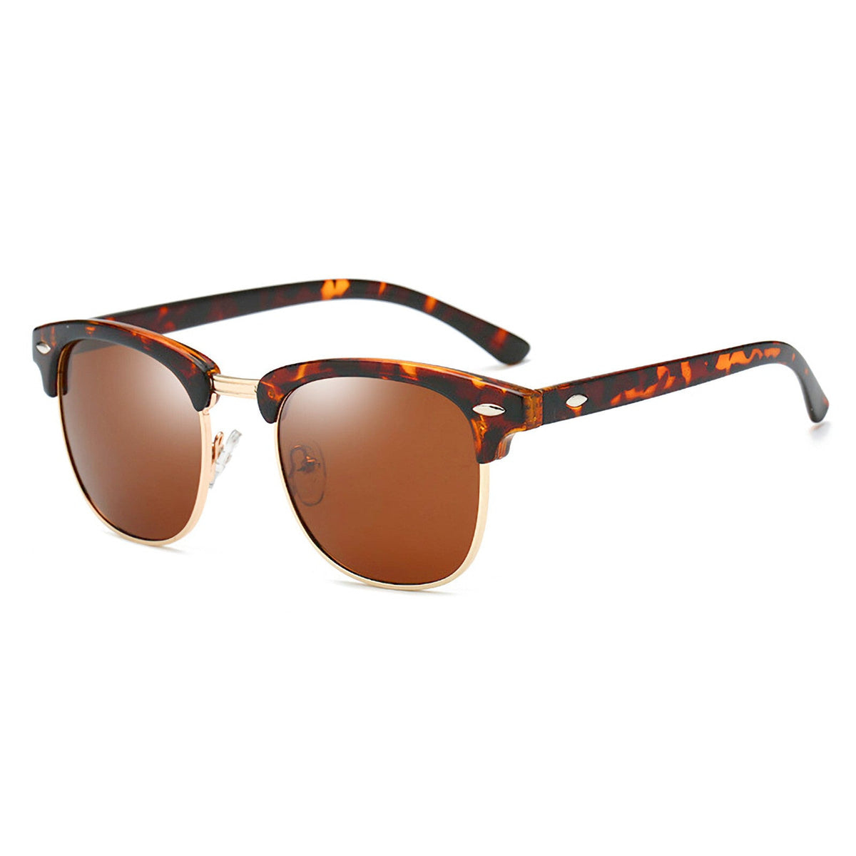Braune Vintage Sonnenbrille im Leoparden-Look