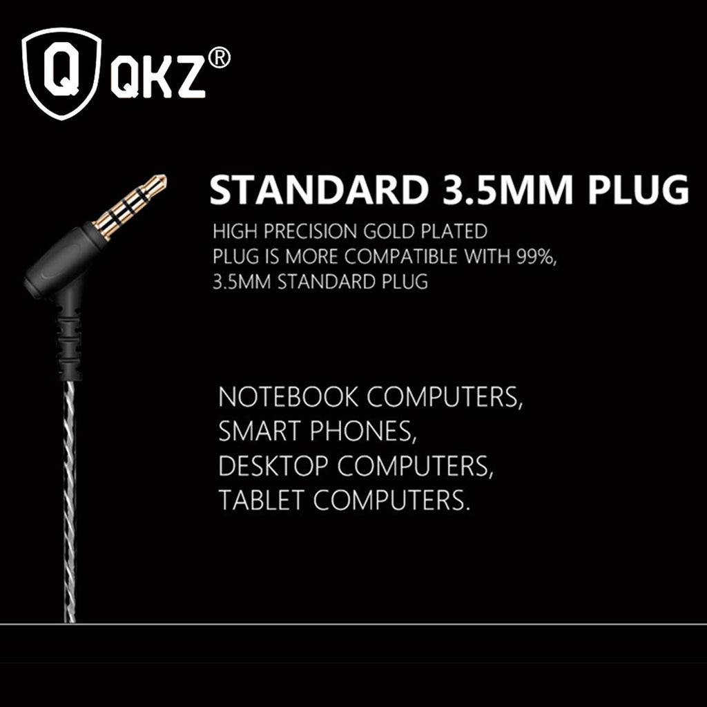 Super Bass High-End In Ear Kopfhörer QKZ W1 Rot Ohrhörer austauschbare Kabel - 3KShop.de