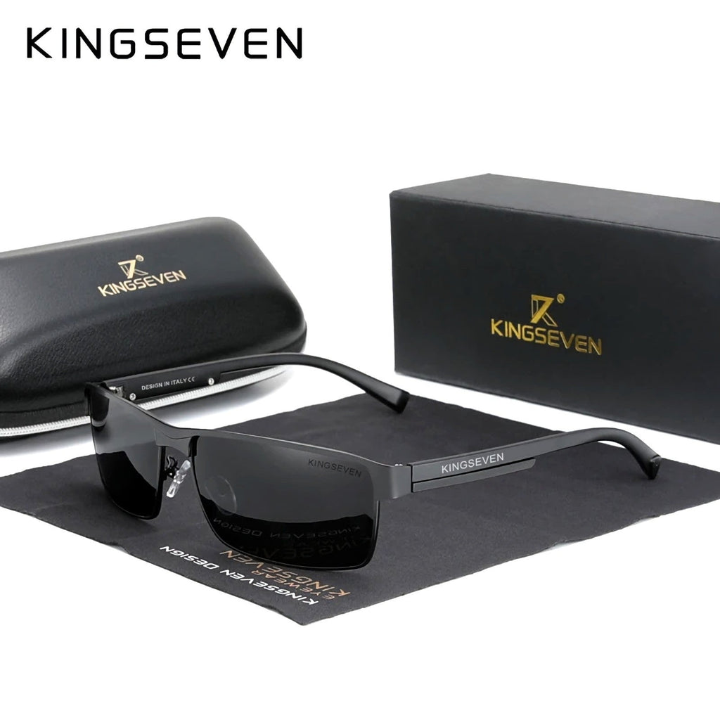Sonnenbrille Kingseven 7756 Black Premium Männer Polarisiert UV400 HD - 3KShop.de