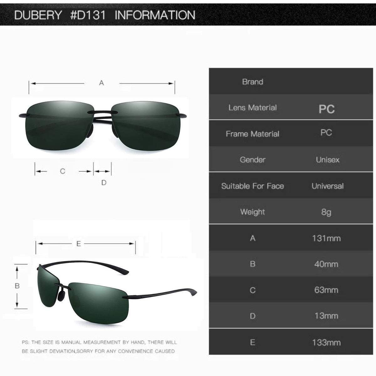 Rahmenlose Matrix-Sportbrille mit schwarz-grünen G15-Gläsern