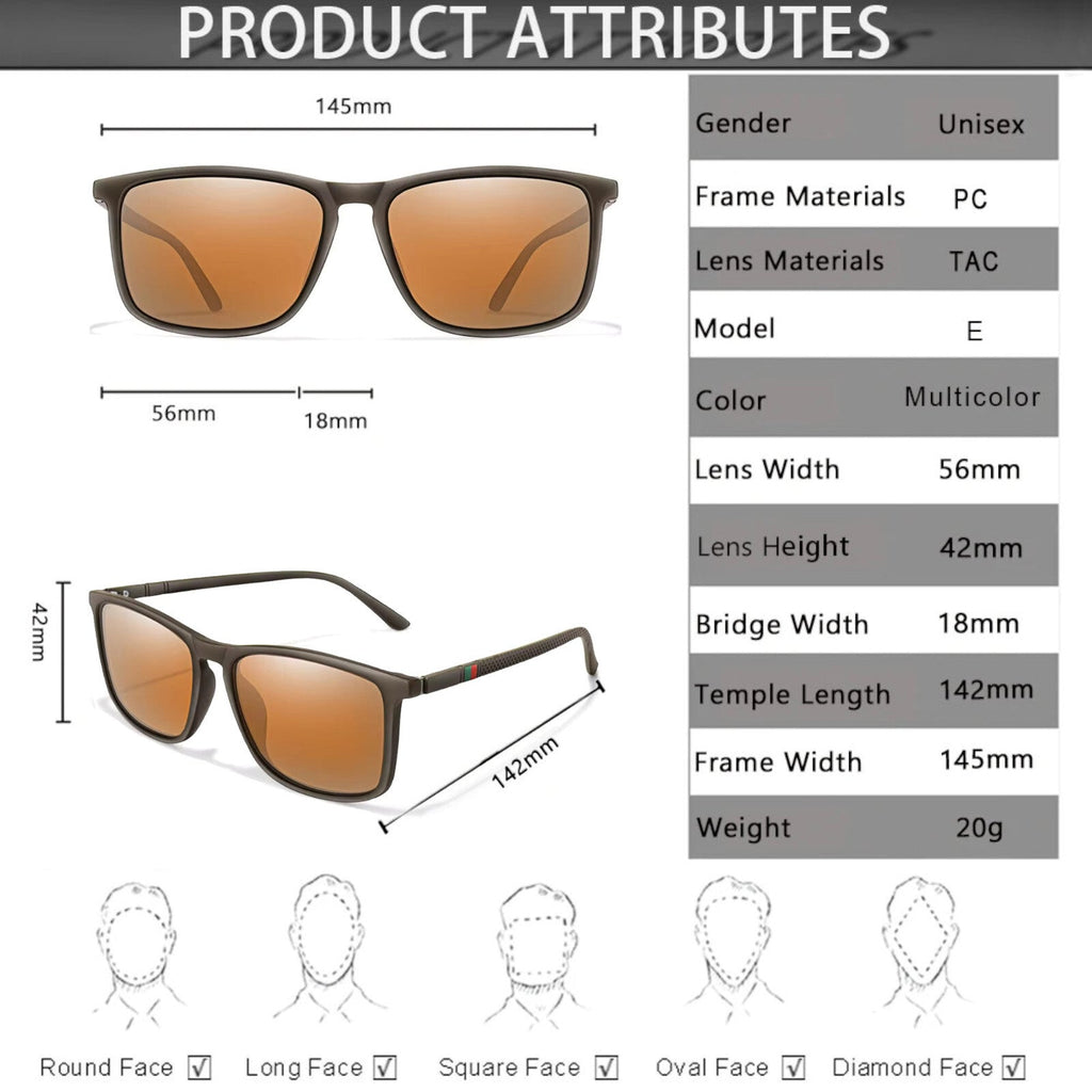 Matt-braune polarisierte Sonnenbrille