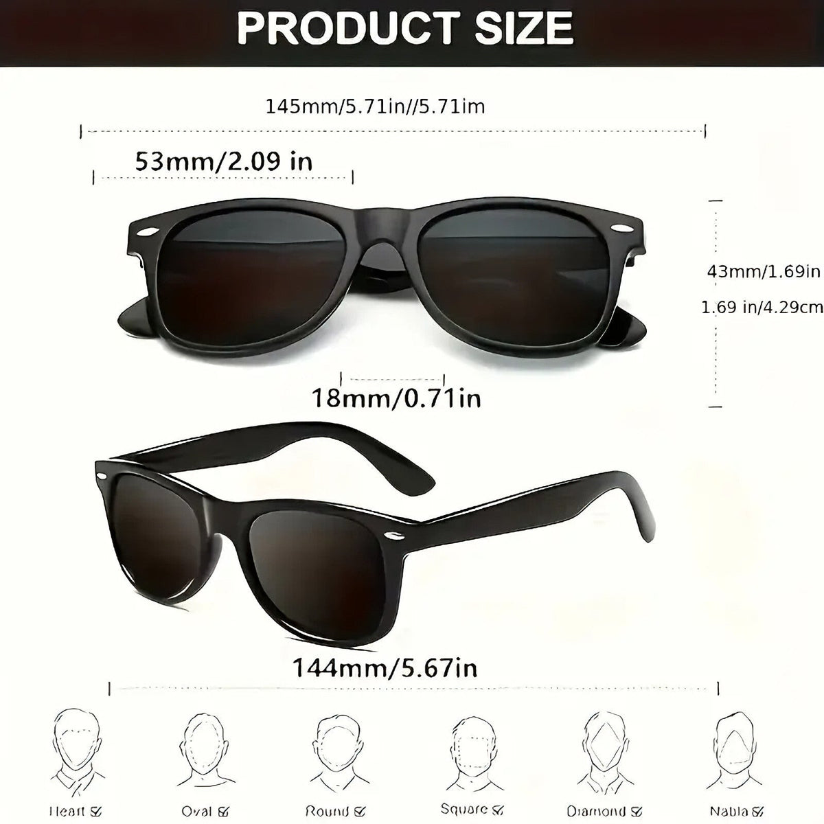 Glänzend schwarze Retro-Partybrille