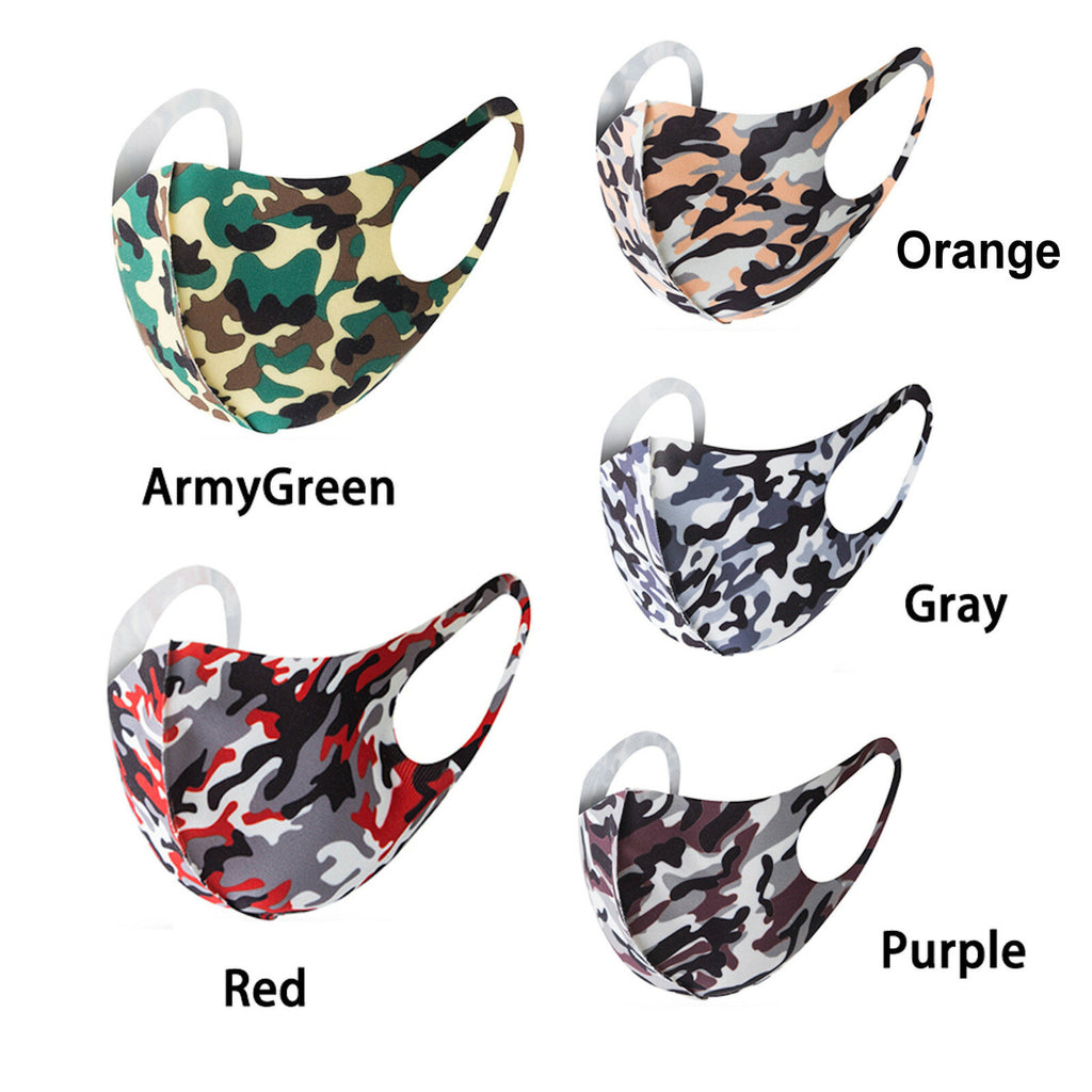 5 x Mundschutz Behelf-Mund-Nasen-Atem-Schutz Maske Waschbar Camouflage - 3KShop.de