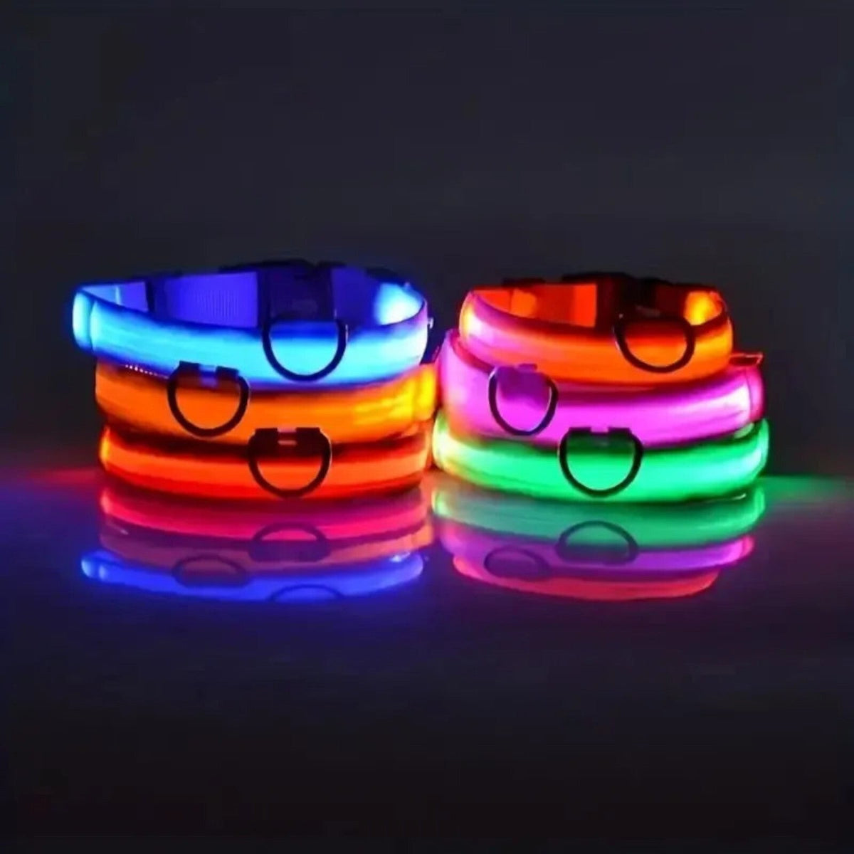 LED-Hundehalsband aus Nylon 45–58 cm