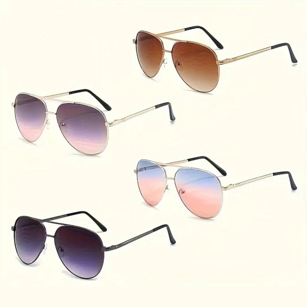 Schwarz-rot-goldene Piloten-Sonnenbrille