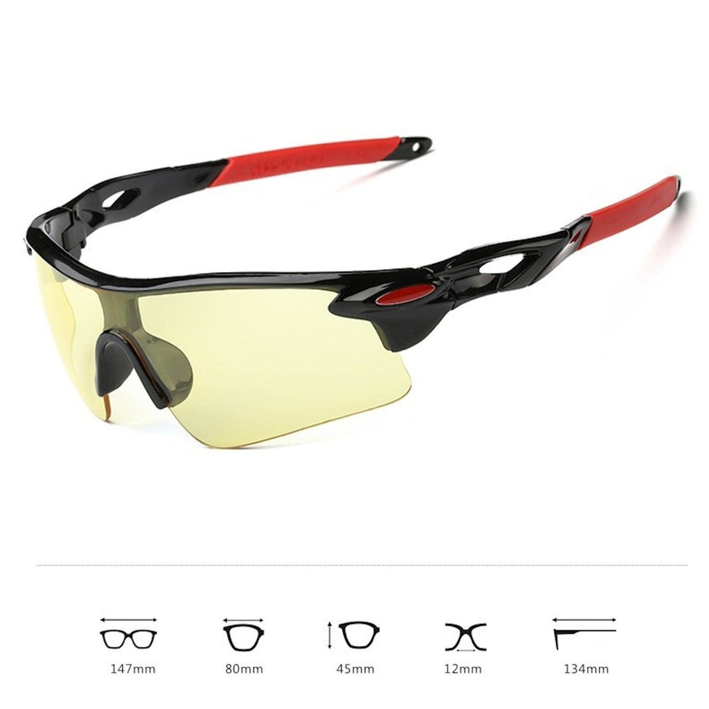 Nachtfahr-Sportbrille X1 mit gelben Gläsern