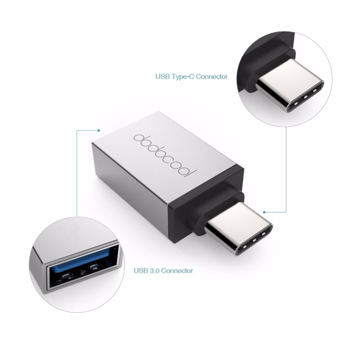 USB-C 3.1 zu USB -A 3.0 Adapter Stecker OTG Konverter Buchse Typ C auf A - 3KShop.de