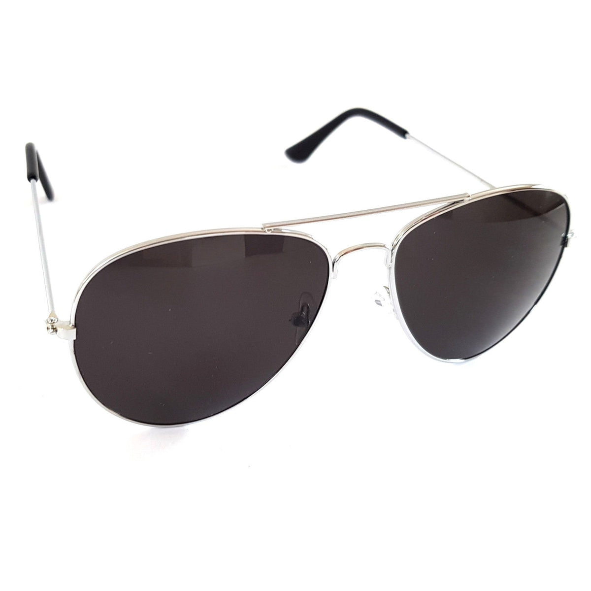 Silber-dunkelgraue Piloten-Sonnenbrille