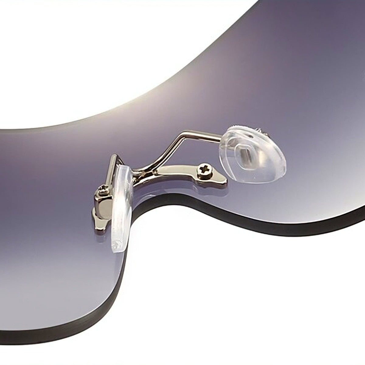 Schwarz-goldene Designer-Sonnenbrille mit Herzen