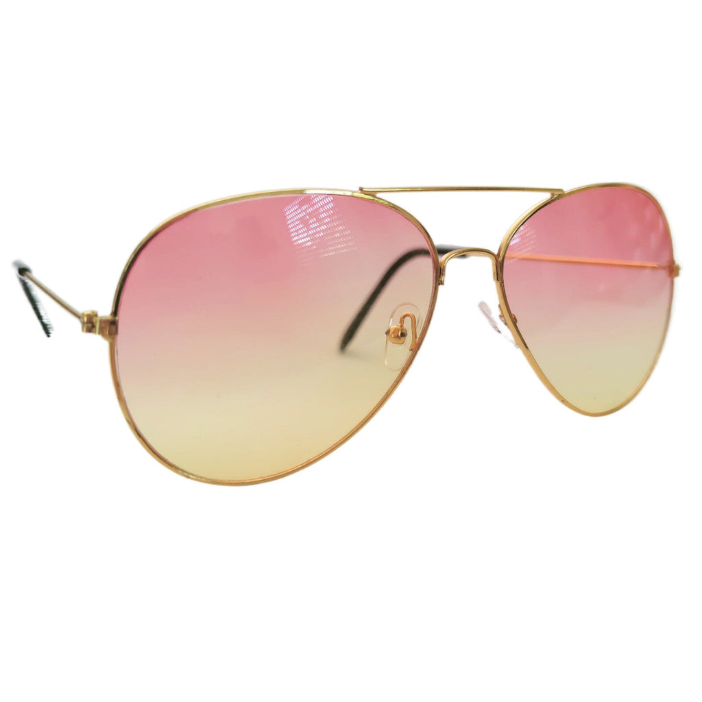 Rot-gelbe Fashion Piloten-Sonnenbrille