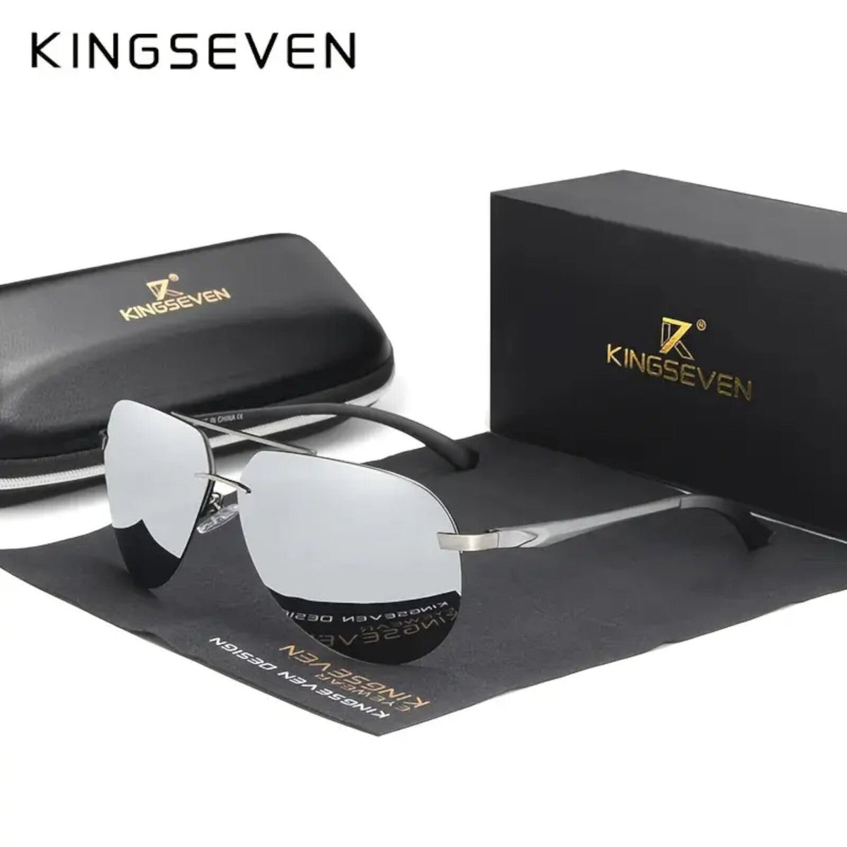 Kingseven N7413 polarisierte Piloten-Sonnenbrille für Herren