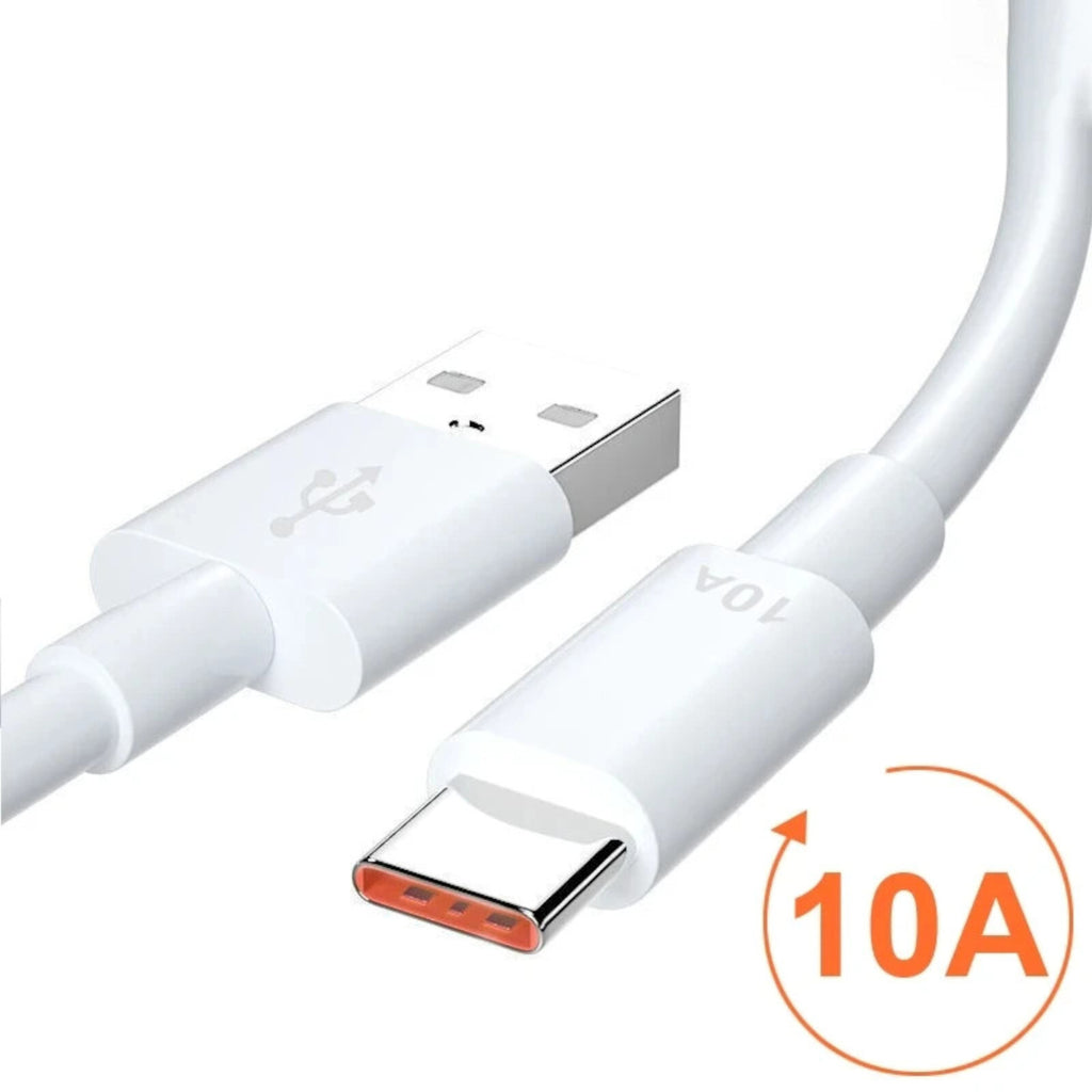 2m USB-C Schnell Ladekabel USB Typ C Daten Handy für Huawei Xiaomi ... weiss - 3KShop.de
